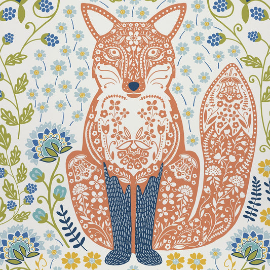 Ulster Weavers Cotton Tea Towel - Woodland Fox (100% Cotton, Blue) - Tea Towel - Ulster Weavers