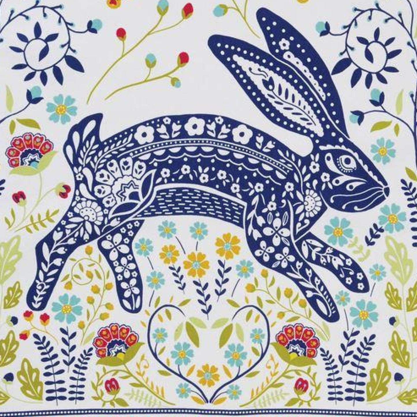Ulster Weavers Cotton Tea Towel - Woodland Hare (100% Cotton, Green) - Tea Towel - Ulster Weavers