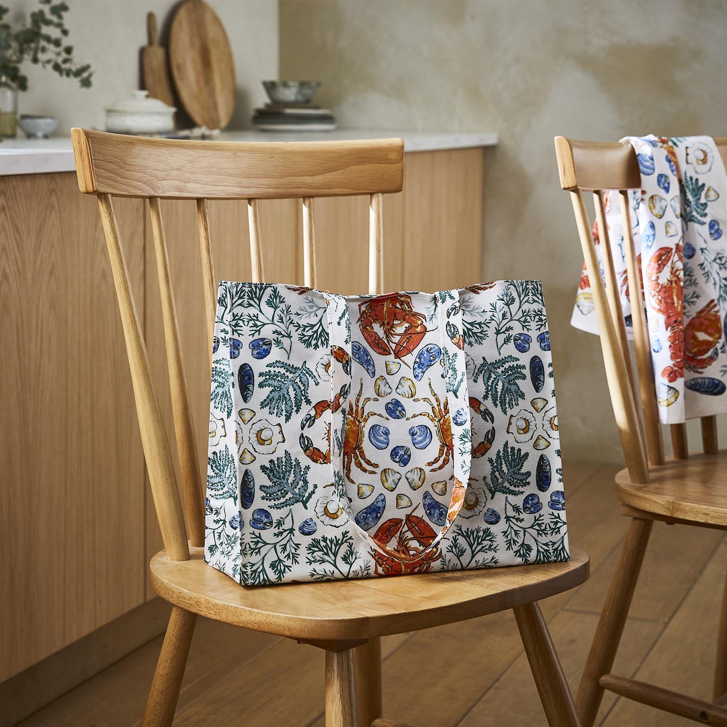 Ulster Weavers Shellfish Shoulder Bag - PVC One Size in Green - Bag - Ulster Weavers