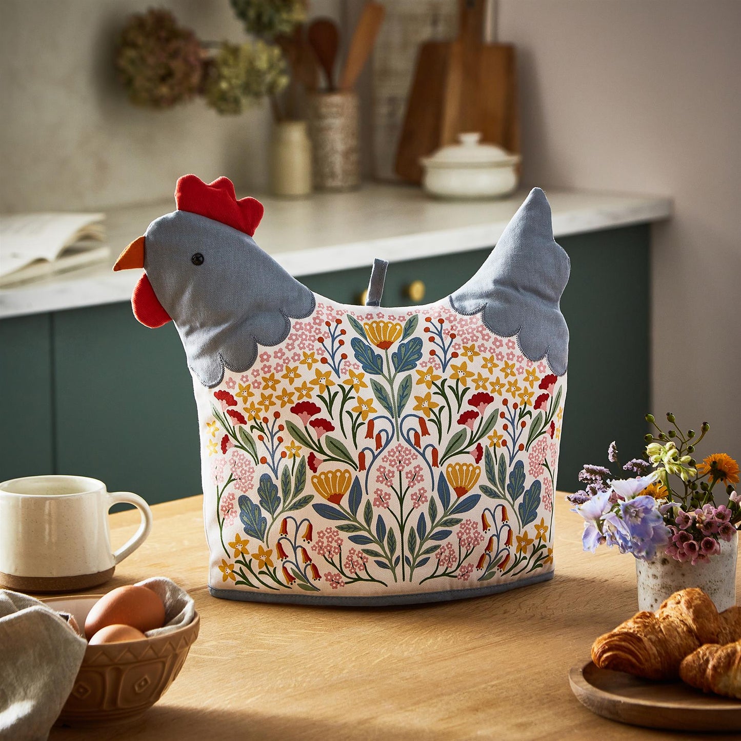 Ulster Weavers Folk Chicken Tea Cosy - Shaped One Size in Multi - Tea Cosy - Ulster Weavers