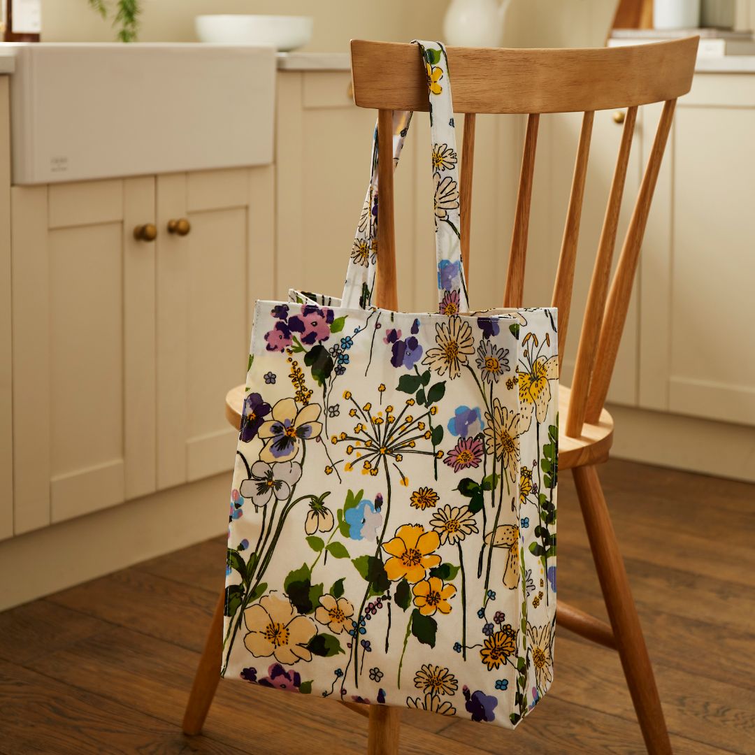 Ulster Weavers Medium Biodegradable PVC Shopper Bags - Wildflower (Yellow) - - Ulster Weavers
