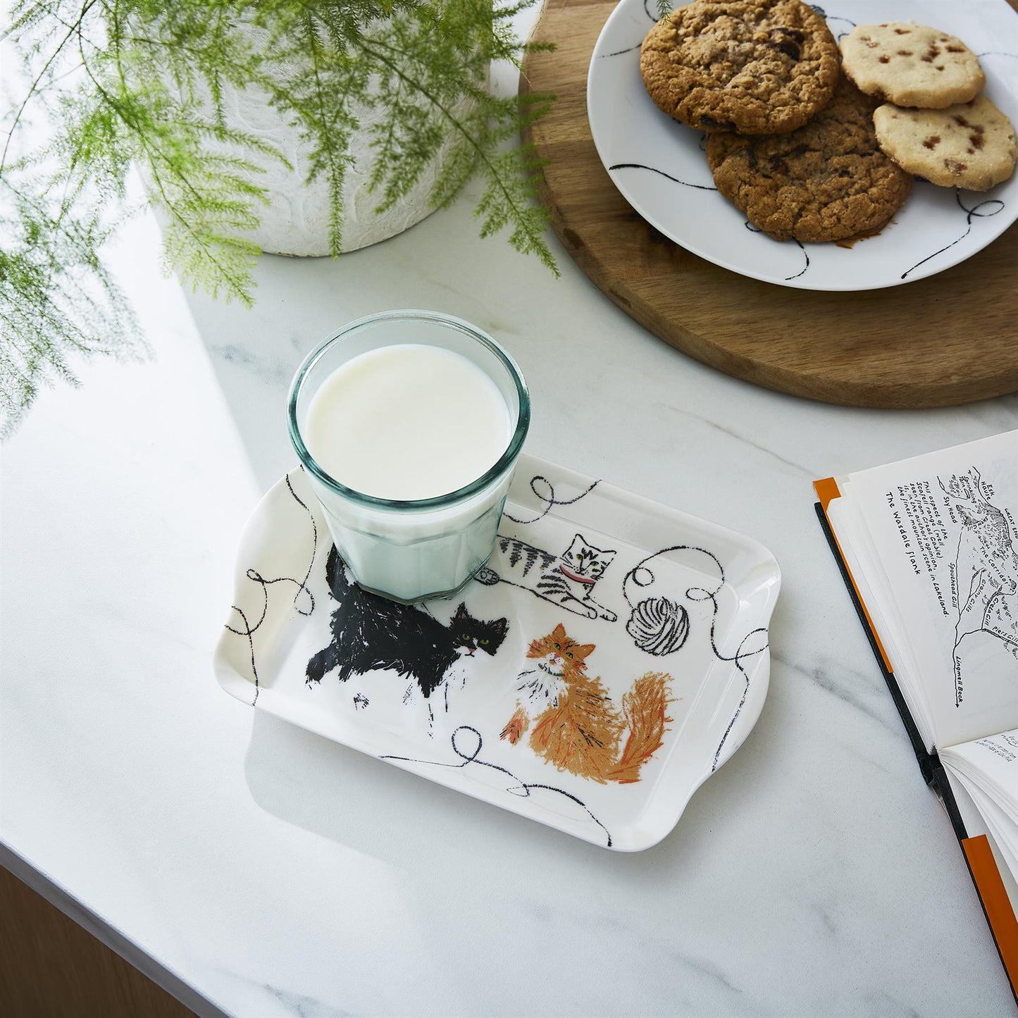 Ulster Weavers Feline Friends Tray - Scatter One Size in Cream - Tray - Ulster Weavers