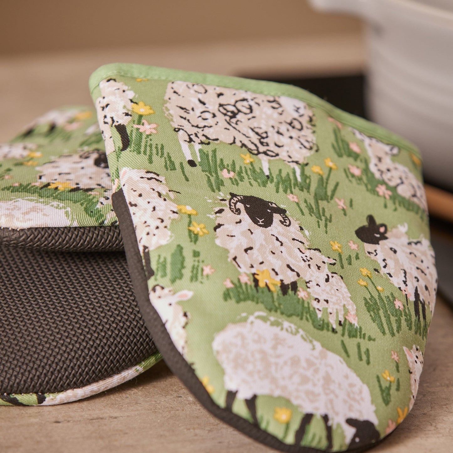 Ulster Weavers Woolly Sheep Micro Mitt - Pair One Size in Green - Micro Mitts - Ulster Weavers