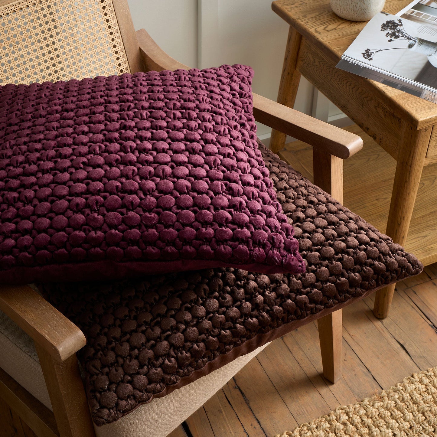 Bobble Cushion in Berry 55 x 55cm - Cushion - Appletree