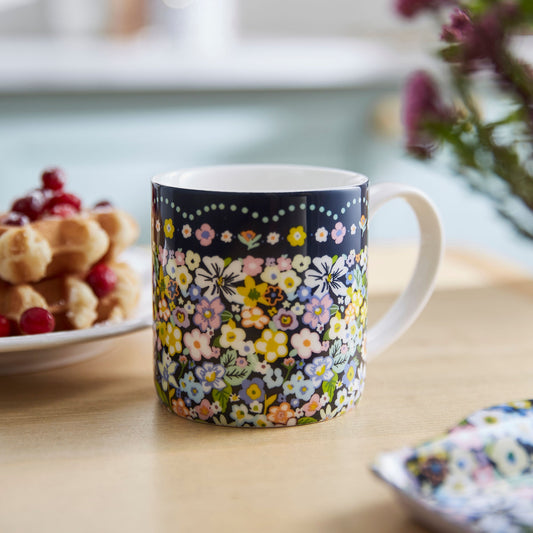 Ulster Weavers Confetti Floral Mug - New Bone China 250ml in Multi - Mug - Ulster Weavers