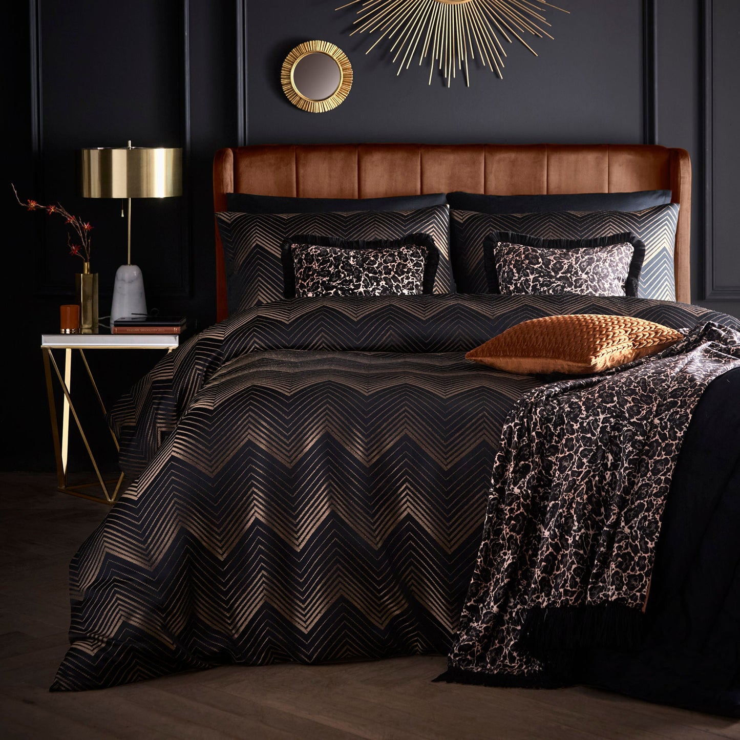 Cocktail Duvet Cover Set in Black - Duvet Cover Set - Laurence Llewelyn-Bowen