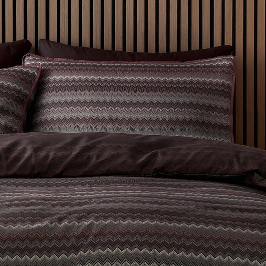 Chevron Stripe Duvet Cover Set in Chocolate - Duvet Cover Set - Appletree