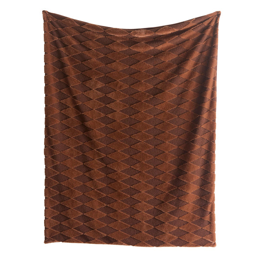 Cosy Diamond Throw in Chocolate 150 x 200cm - Throw - Appletree