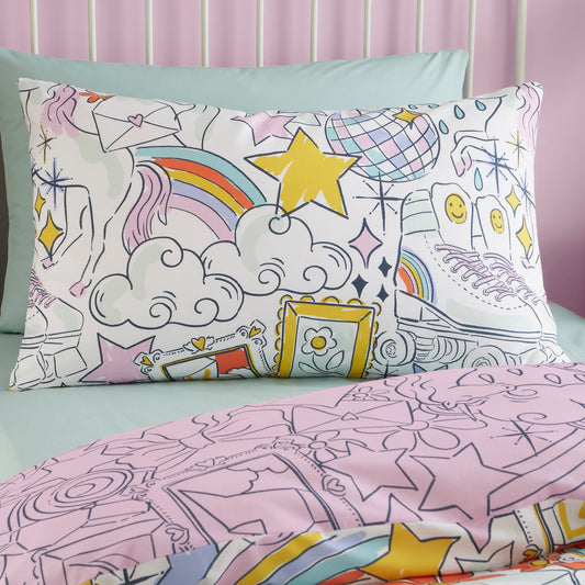 Doodle Hobby Duvet Cover Set in Multi - Duvet Cover Set - Bedlam