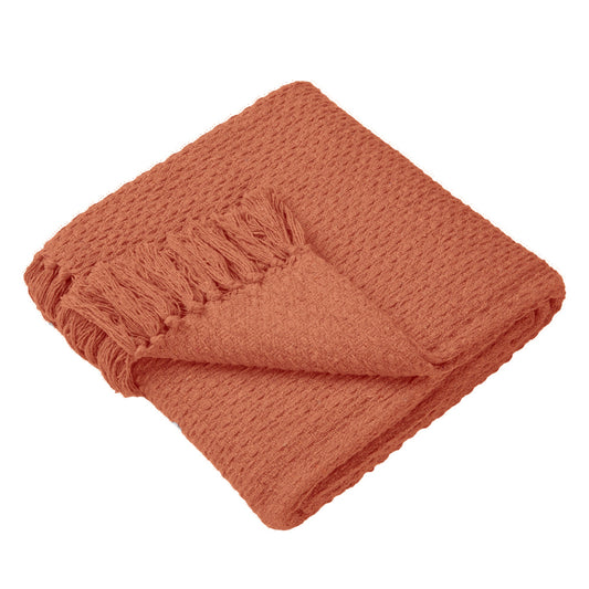 Hayden Throw by Drift Home in Terracotta 130 x 180cm - Throw - Drift Home