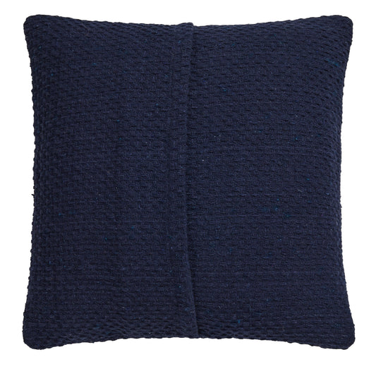 Hayden Filled Cushion by Drift Home in Navy 43 x 43cm - Filled Cushion - Drift Home