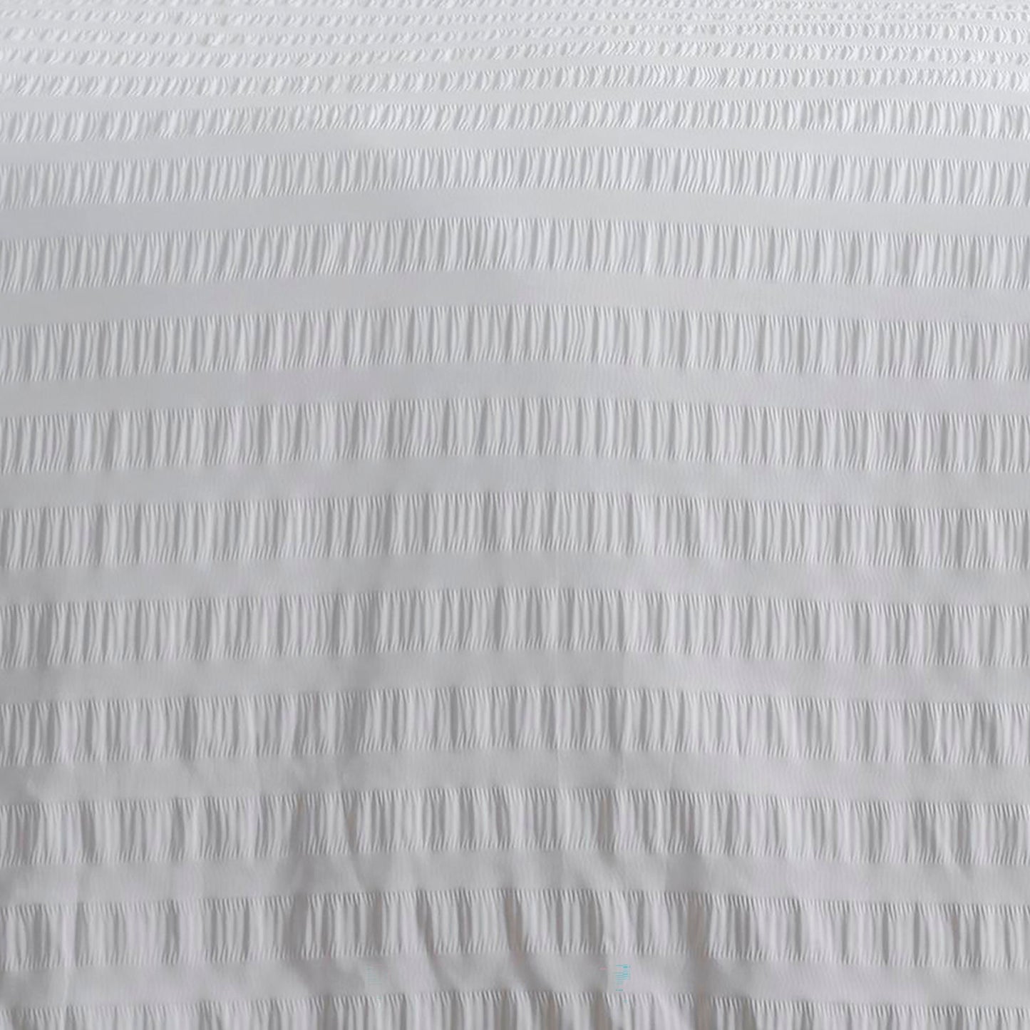 Honley Seersucker Duvet Cover Set by Serene in White - Duvet Cover Set - Serene