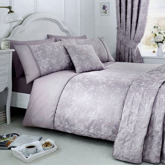 Jasmine Bedspread by Dreams & Drapes Woven in Lavender 240x220cm - Bedspread - Dreams & Drapes Woven