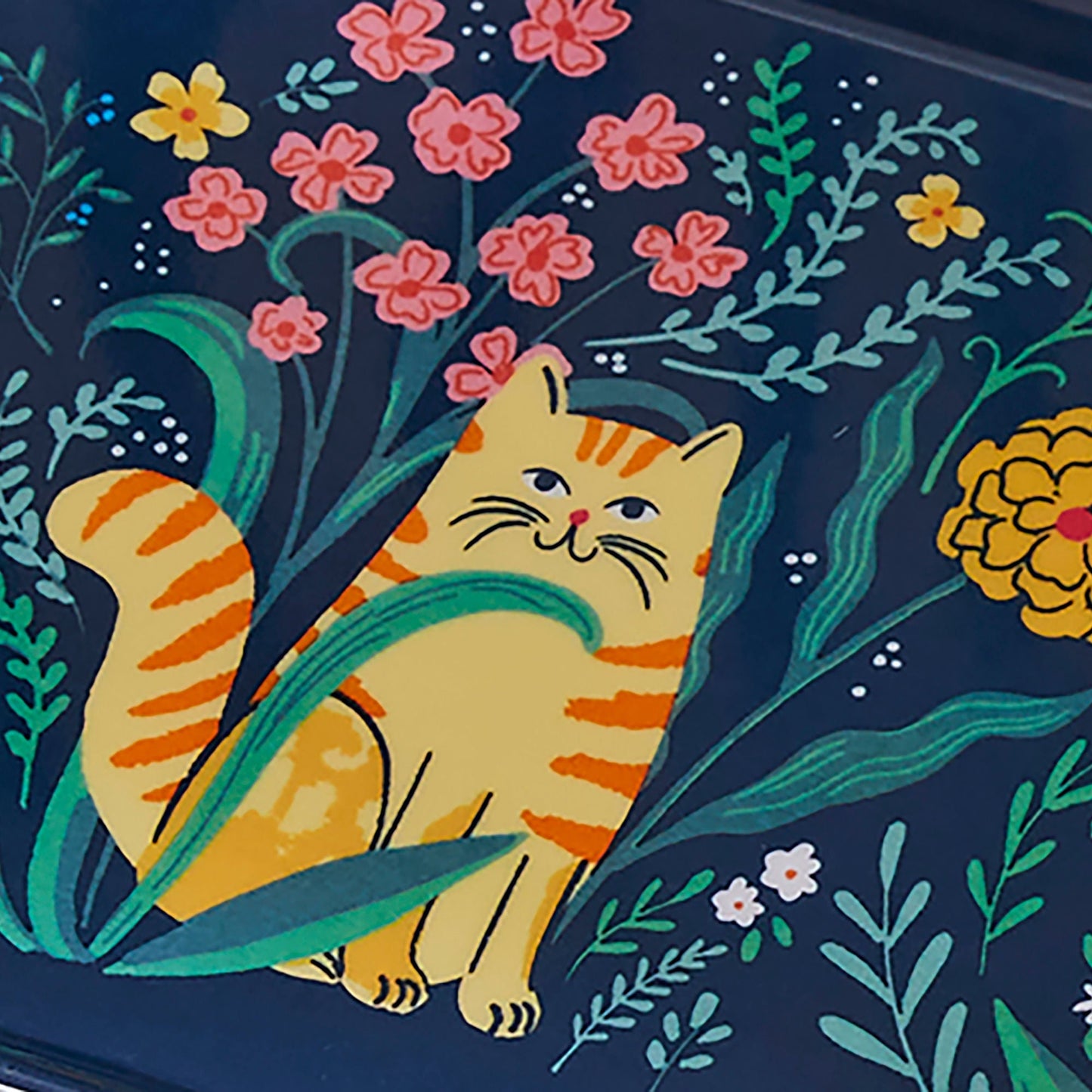 Marmalade Meadow Small Serving Tray in Navy