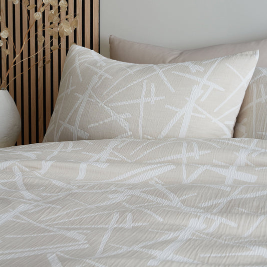 Otto Duvet Cover Set by Appletree Loft in Natural - Duvet Cover Set - Appletree Loft