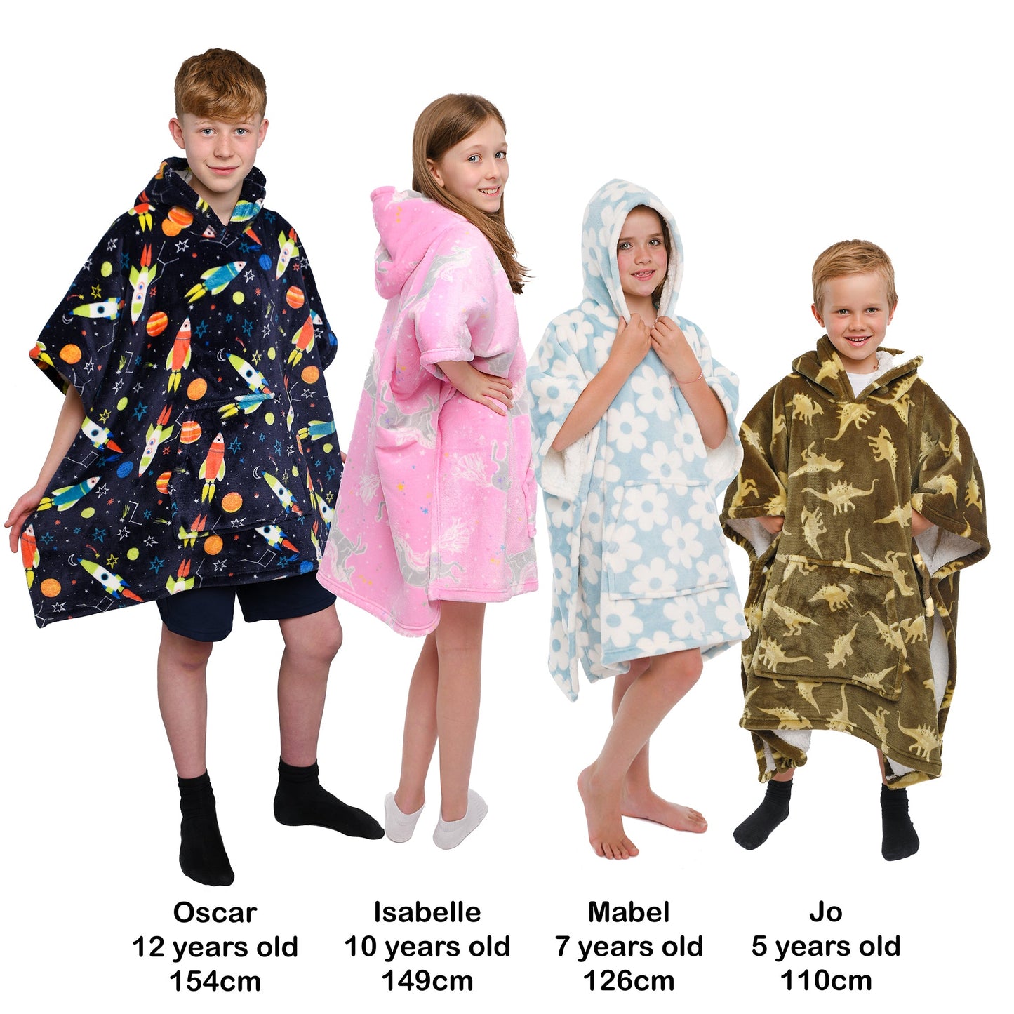 Supersonic Hooded Throw by Bedlam in Blue 75 x 92.5cm - Hooded Throw - Bedlam