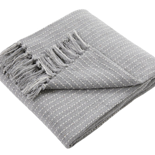 Quinn Throw by Drift Home in Grey 130 x 180cm - Throw - Drift Home