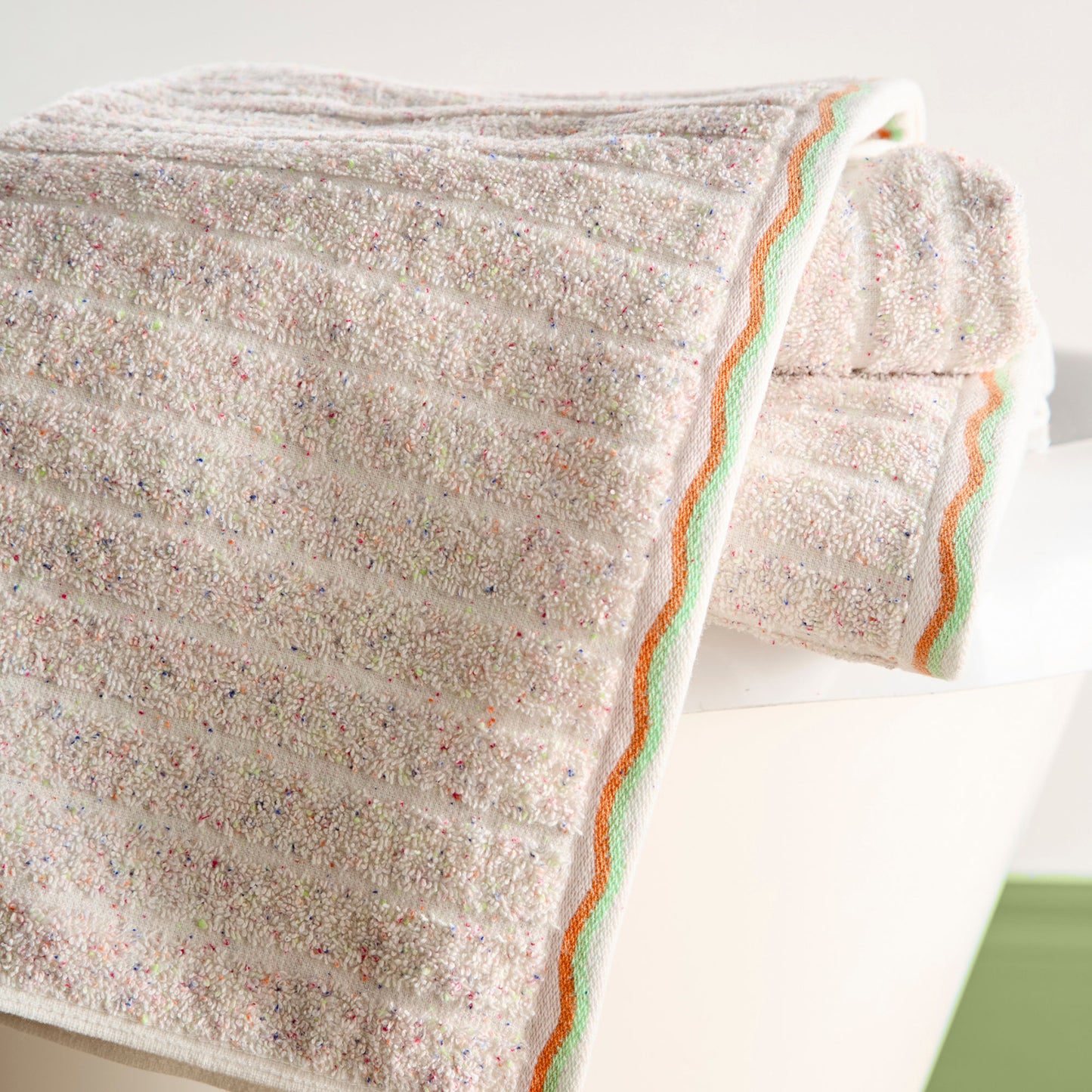 Speckle Rib Towels in Natural