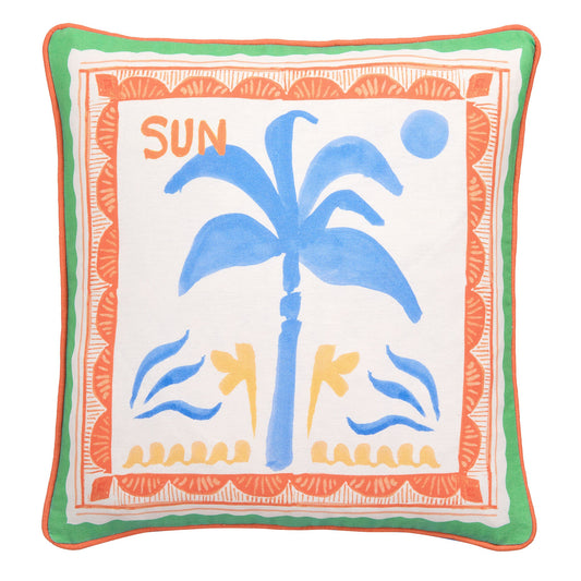 Soleil Palm Outdoor Cushion in Multi 43 x 43cm