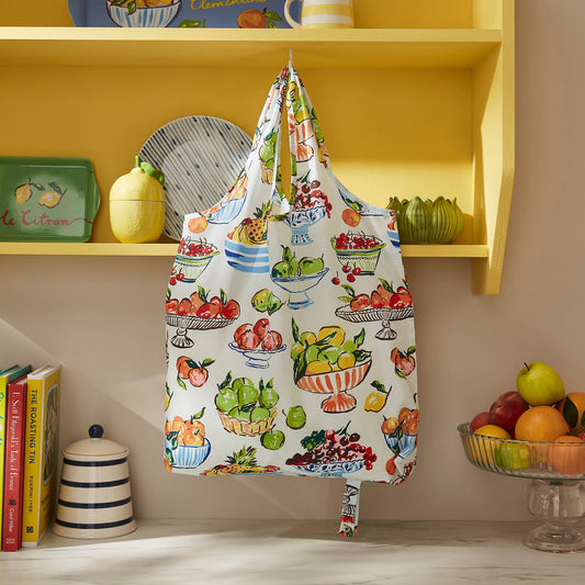 Ulster Weavers Summer Fruits Foldable Tote Bag Medium in Multi - Roll-Up Bag - Ulster Weavers