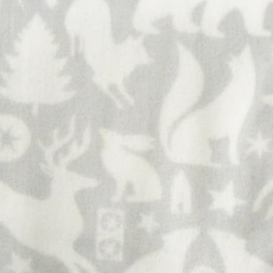 Scandi Animals Throw by Fusion Snug in Grey 120 x 150cm - Throw - Fusion Snug
