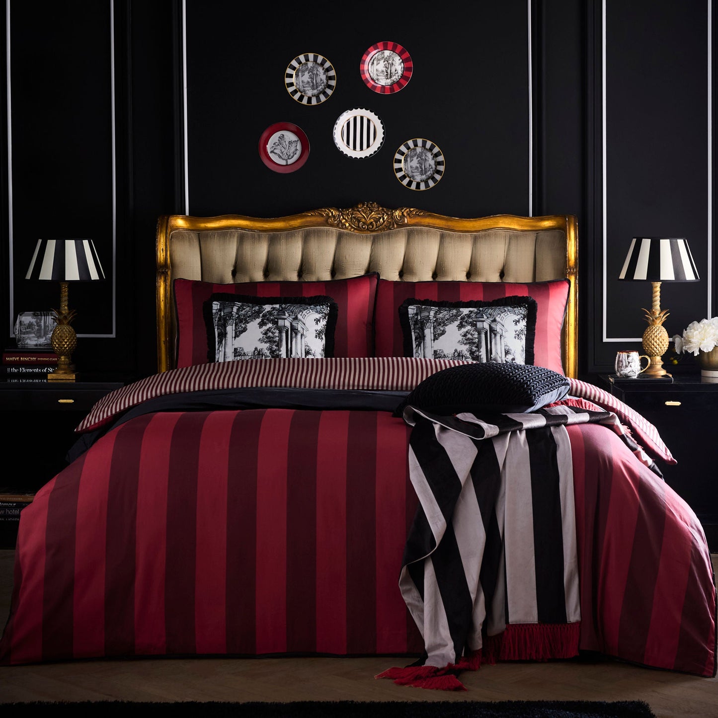 Vista Cushion in Monochrome 43 x 43cm - Cushion - Laurence Llewelyn-Bowen