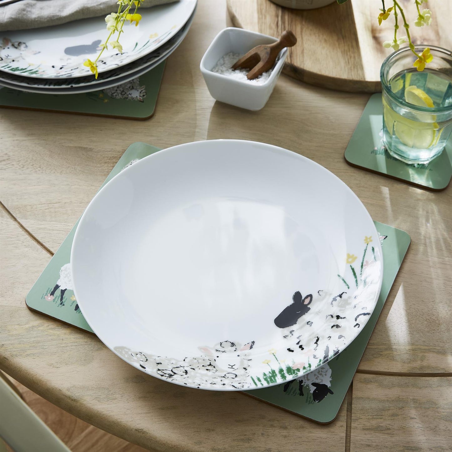 Ulster Weavers Woolly Sheep Dinner Plate - Porcelain One Size in White - Plates - Ulster Weavers