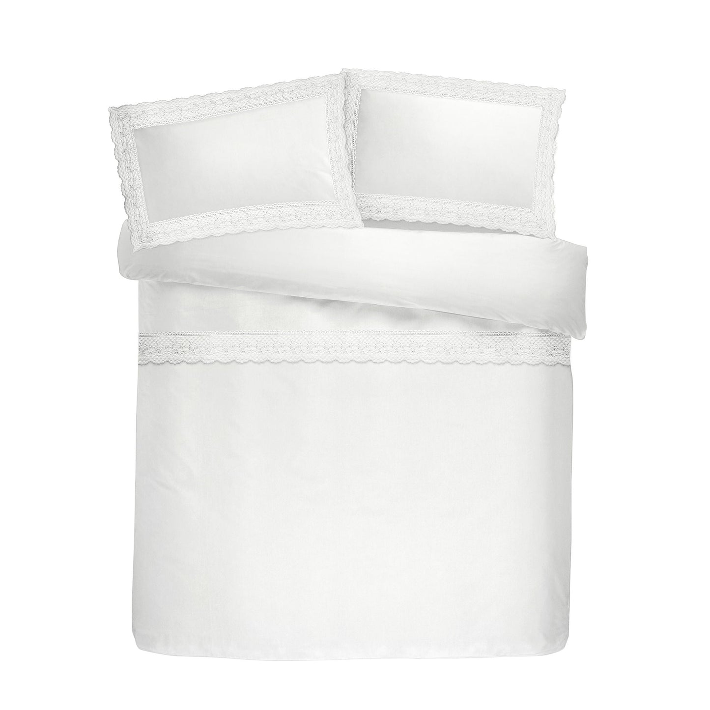 Renaissance Duvet Cover Set by Serene in White - Duvet Cover Set - Serene