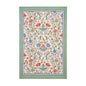 Arts & Crafts Cotton Tea Towel in Green