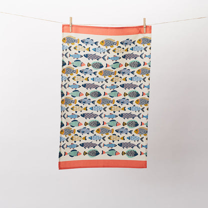 Ulster Weavers Cotton Tea Towel - Aquarium (100% Cotton, Blue) - Tea Towel - Ulster Weavers