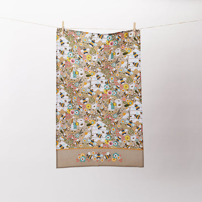 Ulster Weavers Cotton Tea Towel - Bee Keeper (100% Cotton, Yellow) - Tea Towel - Ulster Weavers