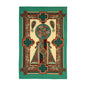 Celtic Panels Cotton Tea Towel in Green
