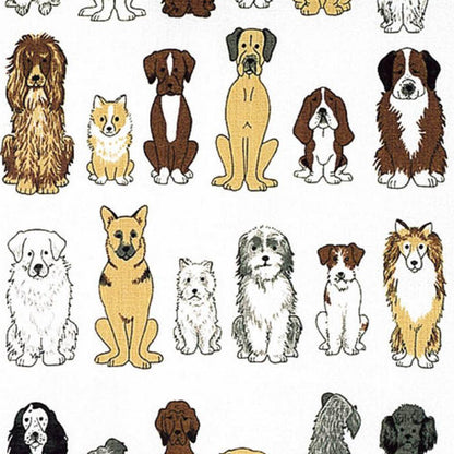 Ulster Weavers Cotton Tea Towel - Dogs Arrived (100% Cotton, Brown/Yellow) - Tea Towel - Ulster Weavers