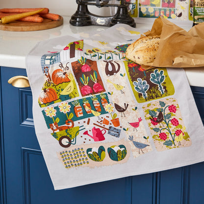 Ulster Weavers Cotton Tea Towel - Home Grown (100% Cotton, Green) - Tea Towel - Ulster Weavers