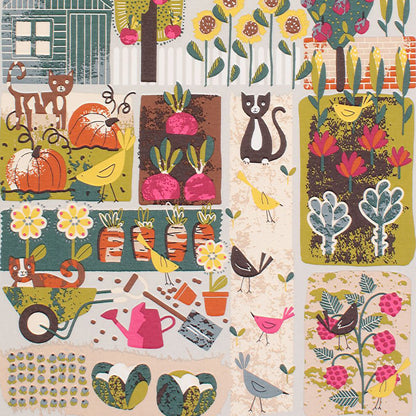 Home Grown Cotton Tea Towel in Multicolour