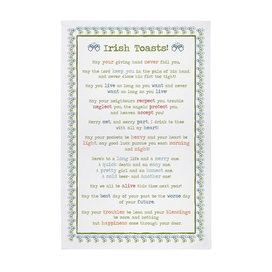Ulster Weavers Cotton Tea Towel - Irish Toasts (100% Cotton) - Tea Towel - Ulster Weavers