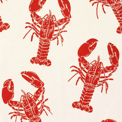Lobster Cotton Tea Towel in Red