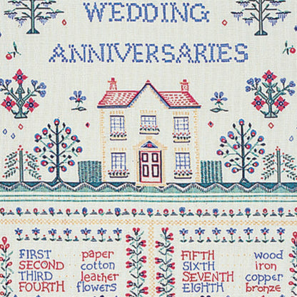 Ulster Weavers Cotton Tea Towel - Wedding Sampler (100% Cotton, Yellow) - Tea Towel - Ulster Weavers