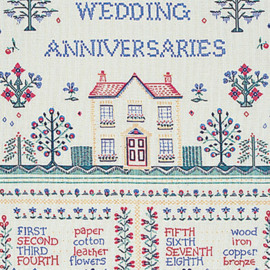 Ulster Weavers Cotton Tea Towel - Wedding Sampler (100% Cotton, Yellow) - Tea Towel - Ulster Weavers