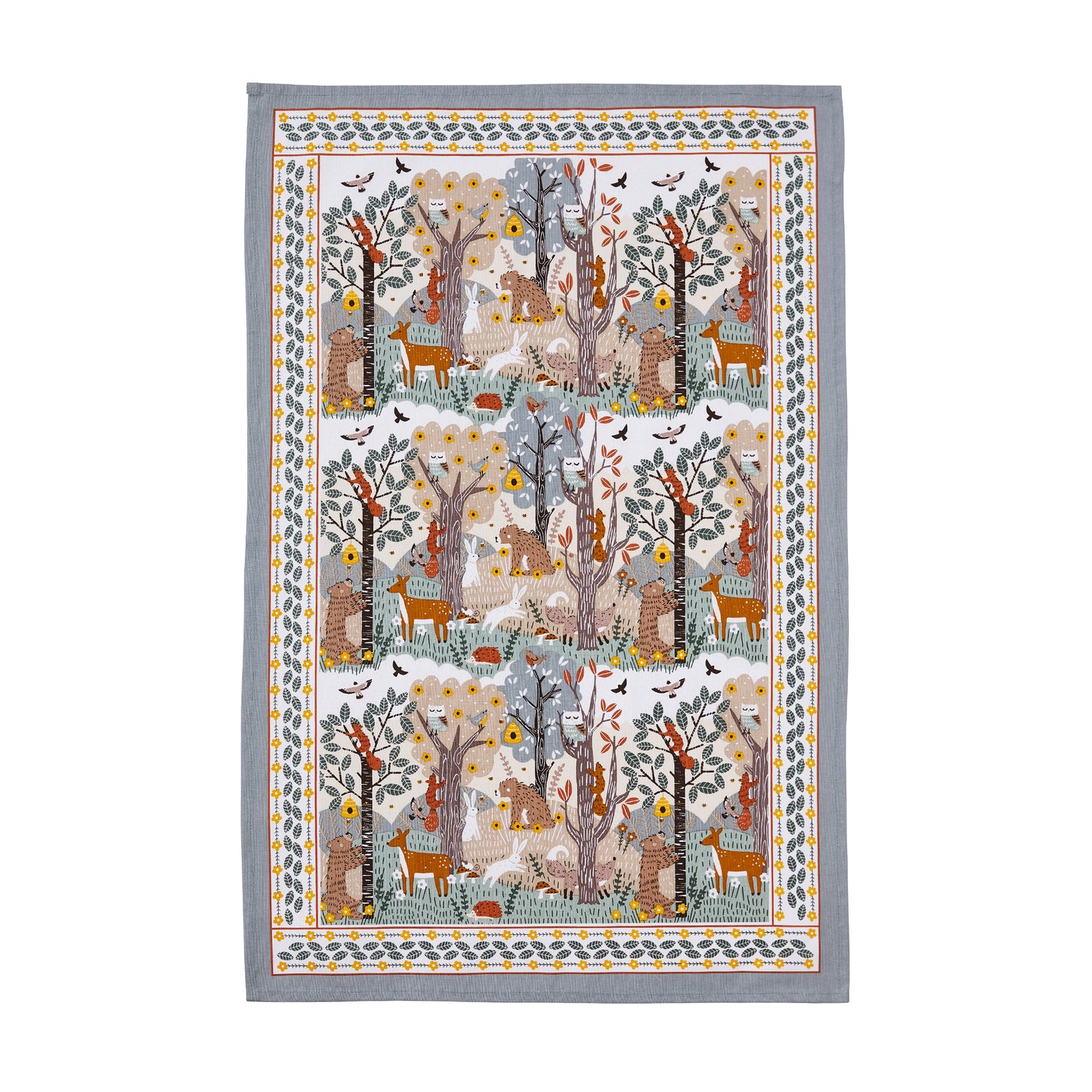 Wildwood Cotton Tea Towel in Grey