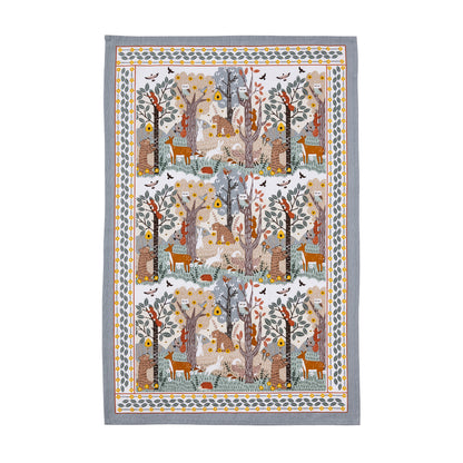 Wildwood Cotton Tea Towel in Grey