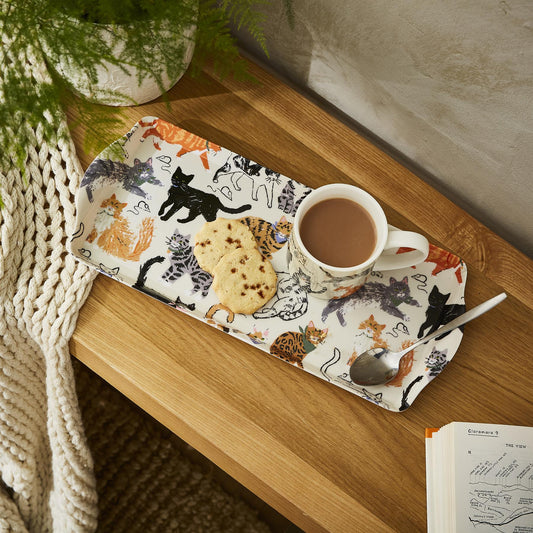 Ulster Weavers Feline Friends Tray - Small One Size in Cream - Tray - Ulster Weavers