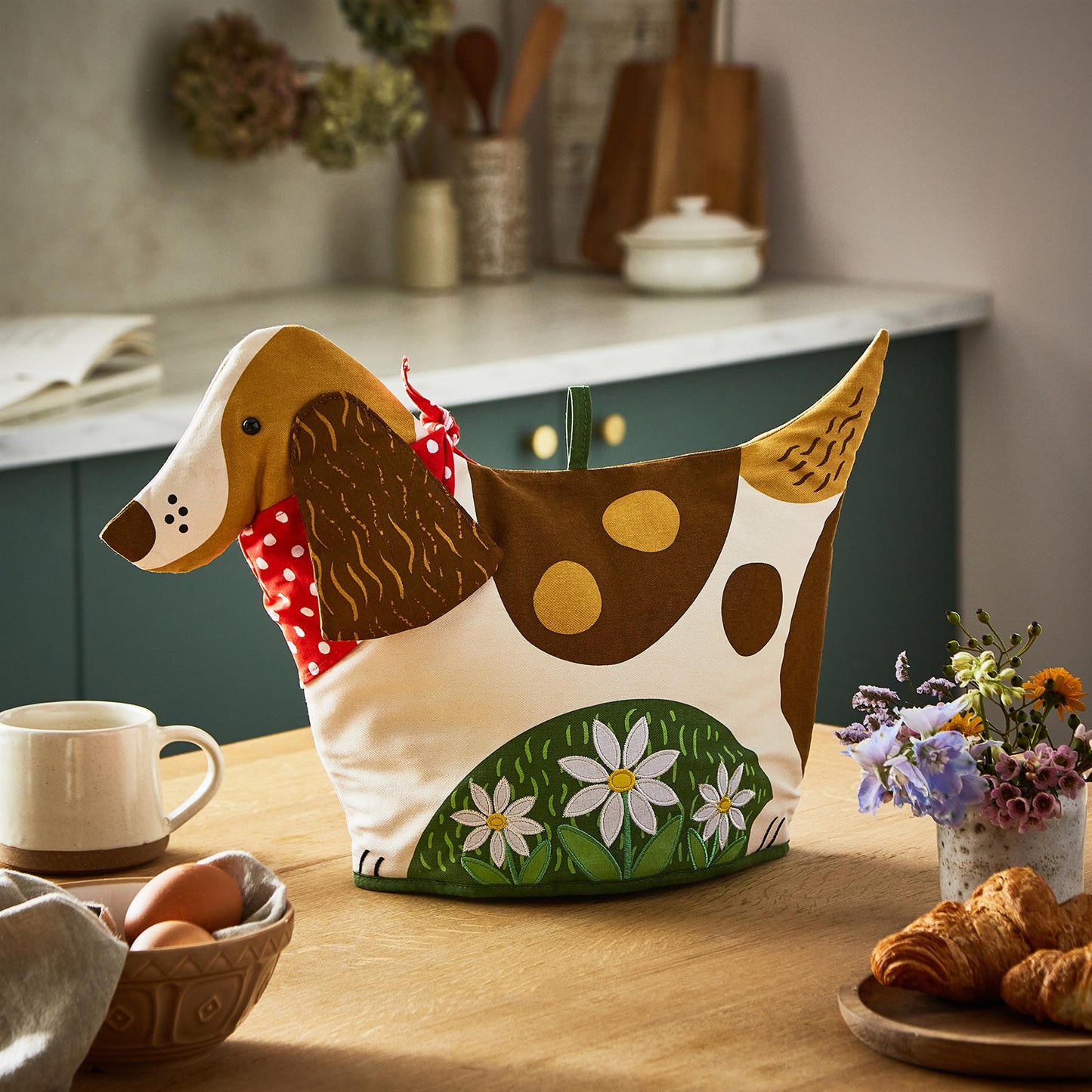 Ulster Weavers Daisy Dog Tea Cosy - Shaped One Size in Brown - Tea Cosy - Ulster Weavers