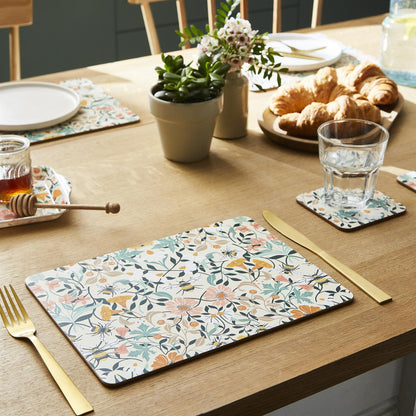 Ulster Weavers Bee Bloom Placemat - 4 Pack One Size in Yellow - Placemat - Ulster Weavers
