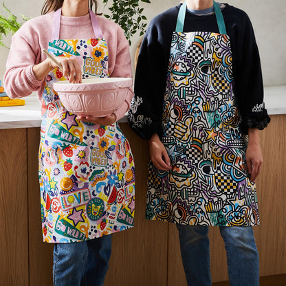 Ulster Weavers Graffiti Apron - PVC - Teen One Size in Multi - Kids Apron - Ulster Weavers