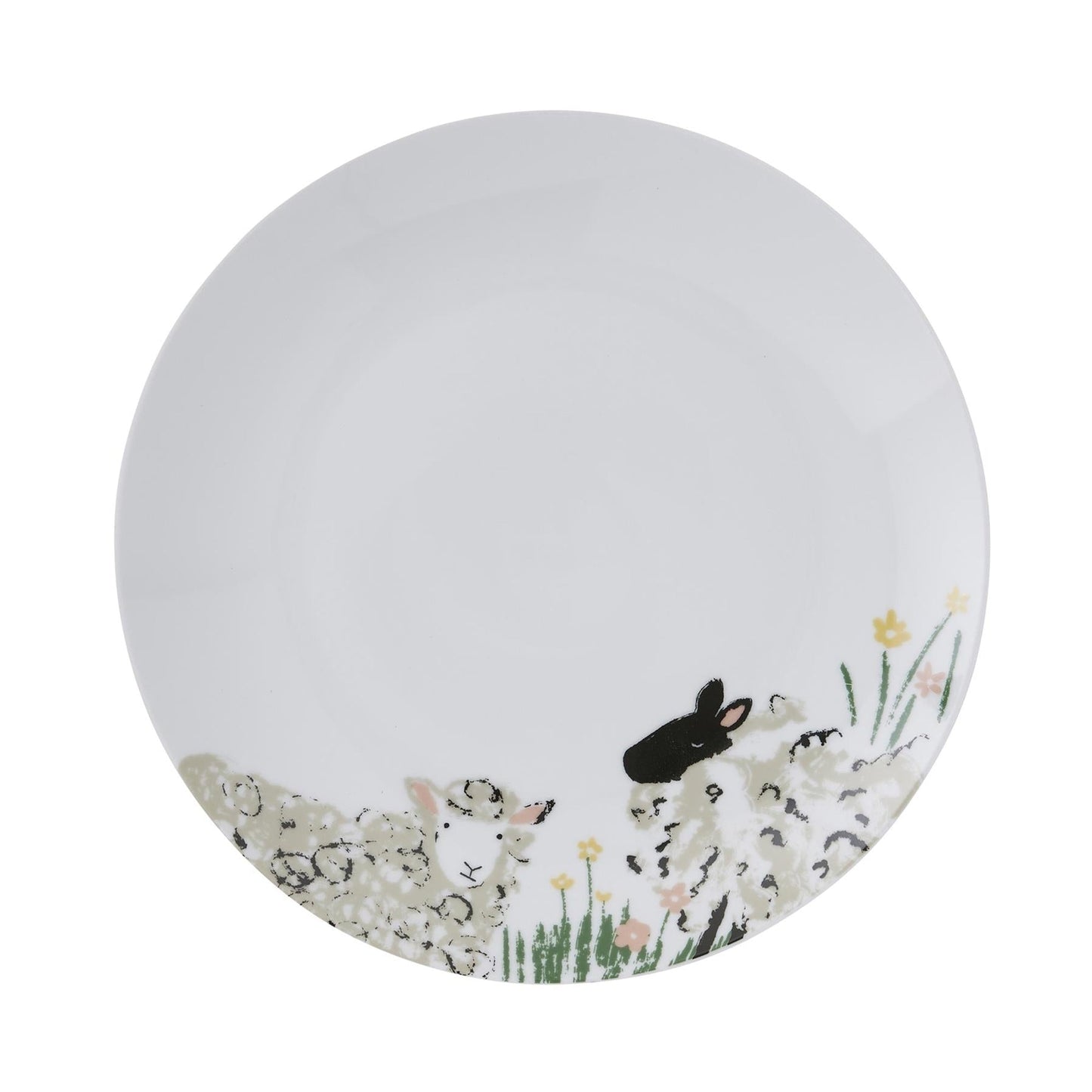 Ulster Weavers Woolly Sheep Dinner Plate - Porcelain - 4 Pack One Size in White - Plates - Ulster Weavers