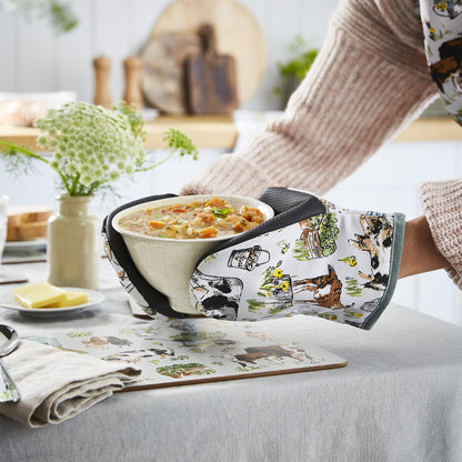 Ulster Weavers Portman Farm Microwave Mitts - Pair One Size in Grey - Micro Mitts - Ulster Weavers