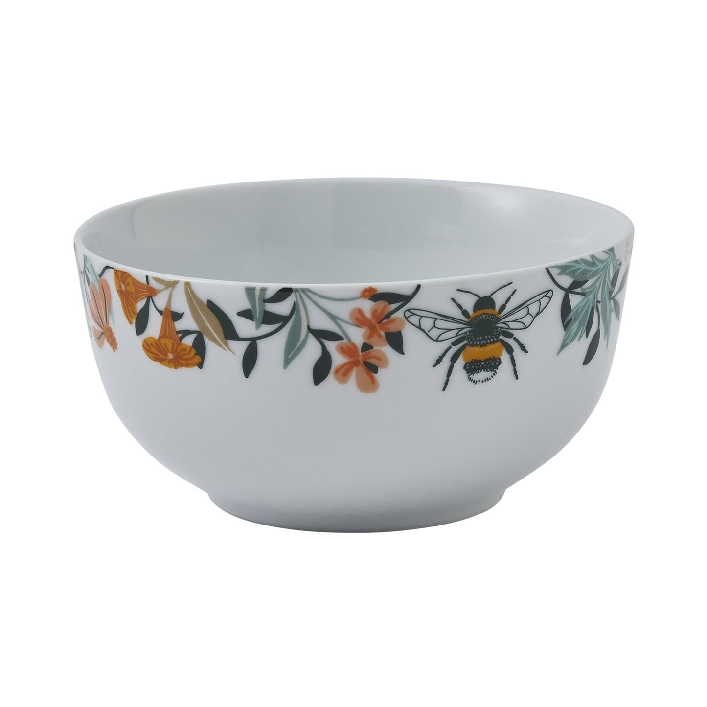 Ulster Weavers Bee Bloom Bowl - Porcelain - 4 Pack One Size in White - Bowls - Ulster Weavers