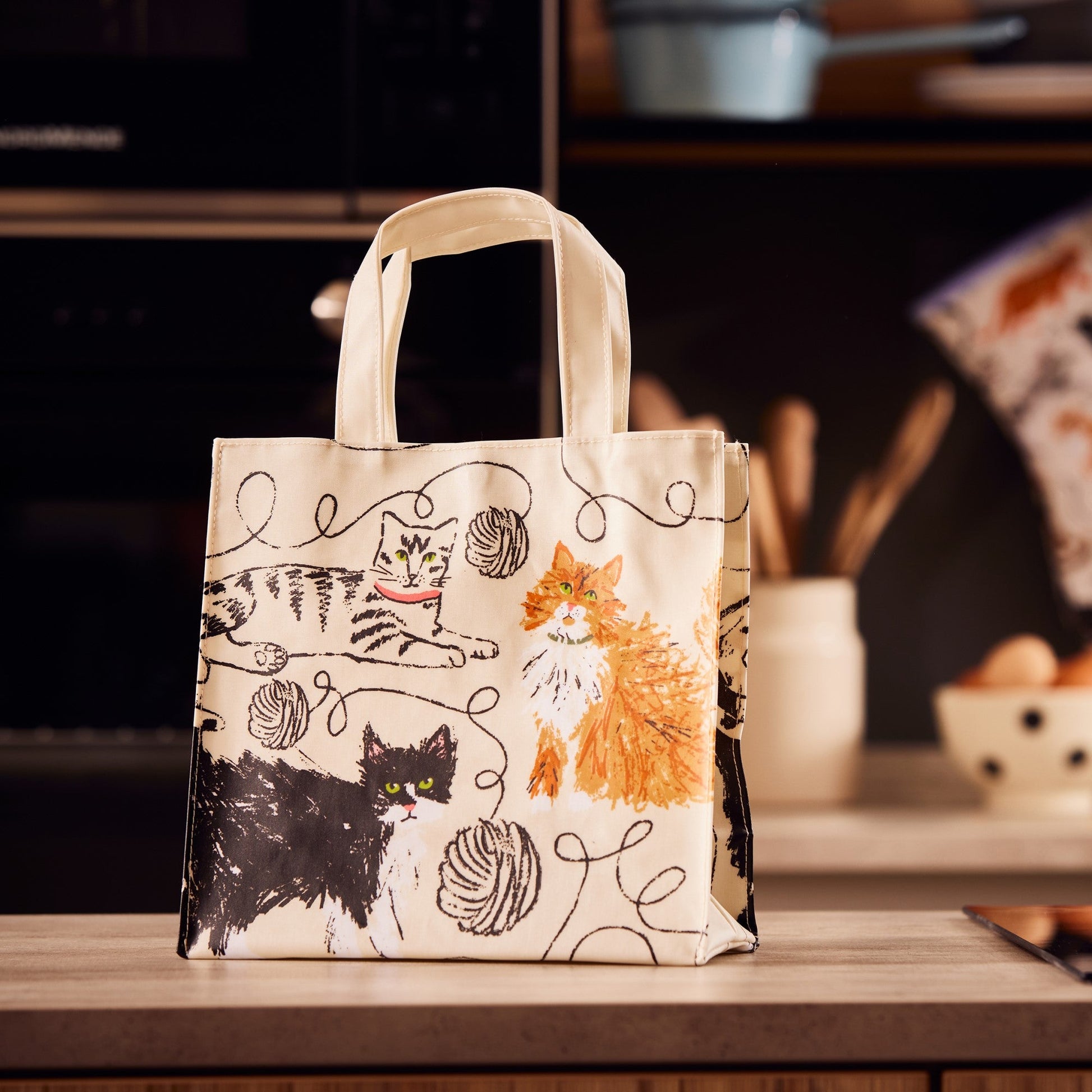 Ulster Weavers Feline Friends PVC Bag - Small in Grey - Bag - Ulster Weavers