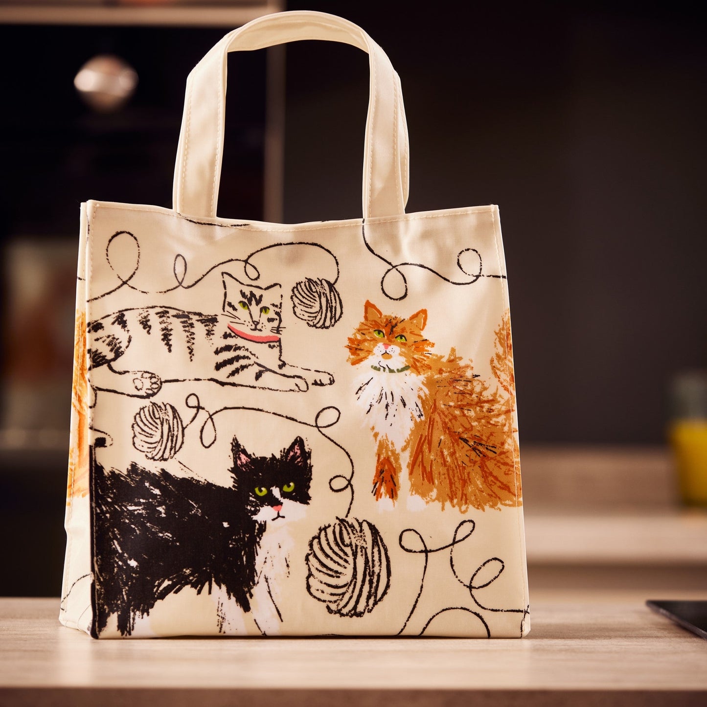 Ulster Weavers Feline Friends PVC Bag - Small in Grey - Bag - Ulster Weavers